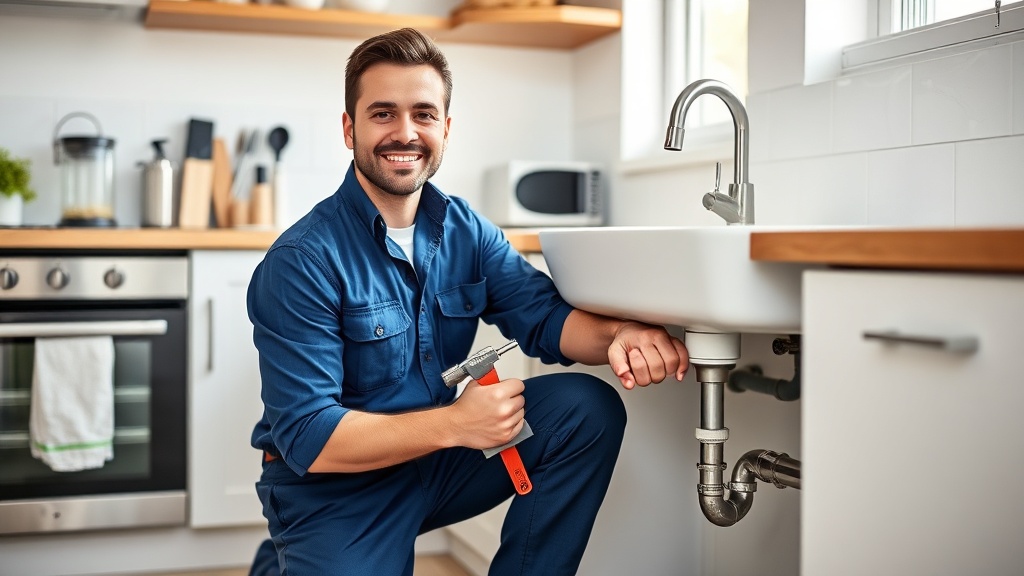 Professional plumber in Clarksville TN working on residential plumbing